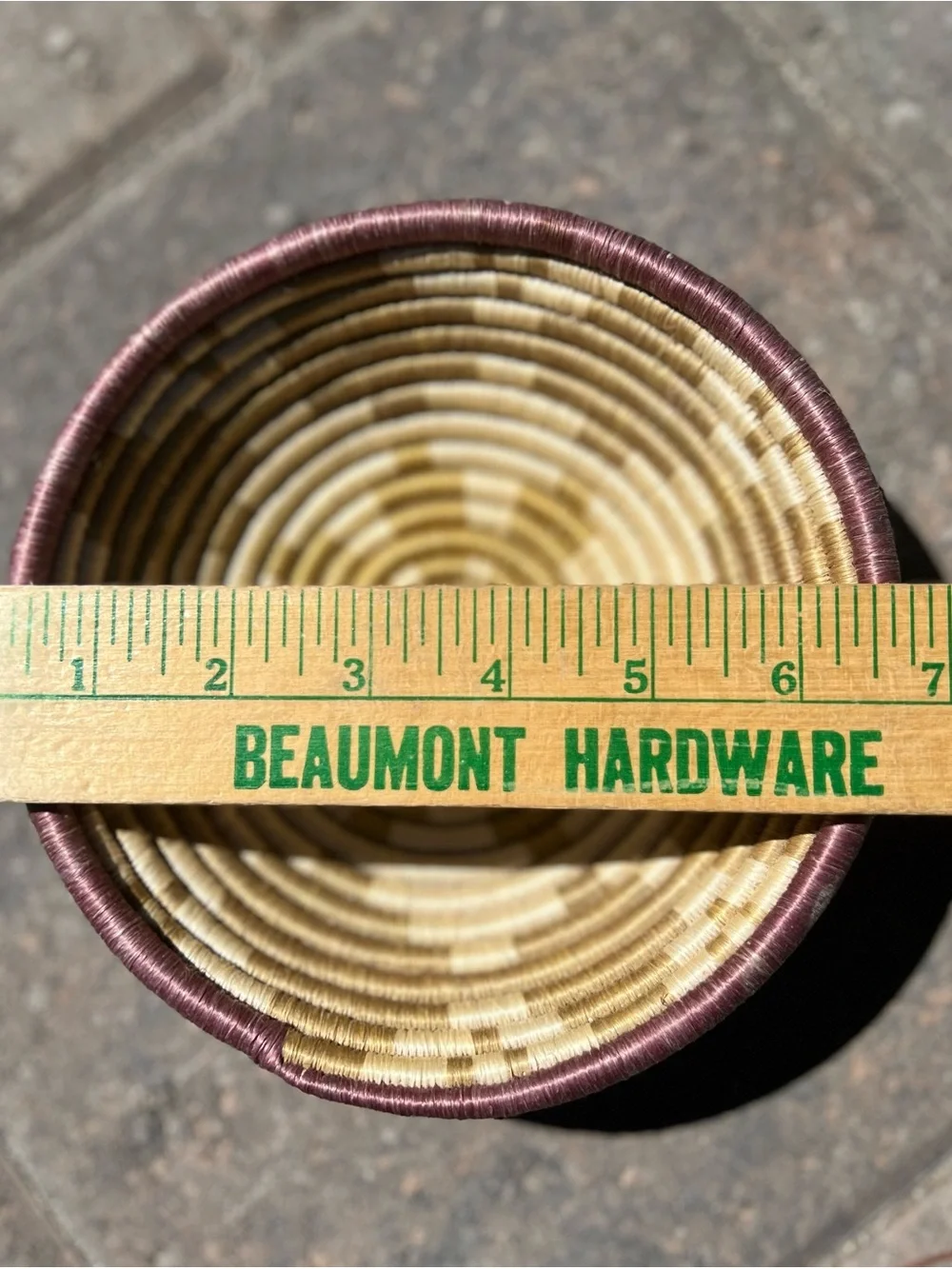 Handwoven African Wall Basket Coiled Sisal & Sweetgrass Bowl 7